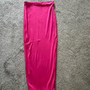 Naked Wardrobe Fuchsia Maxi Skirt